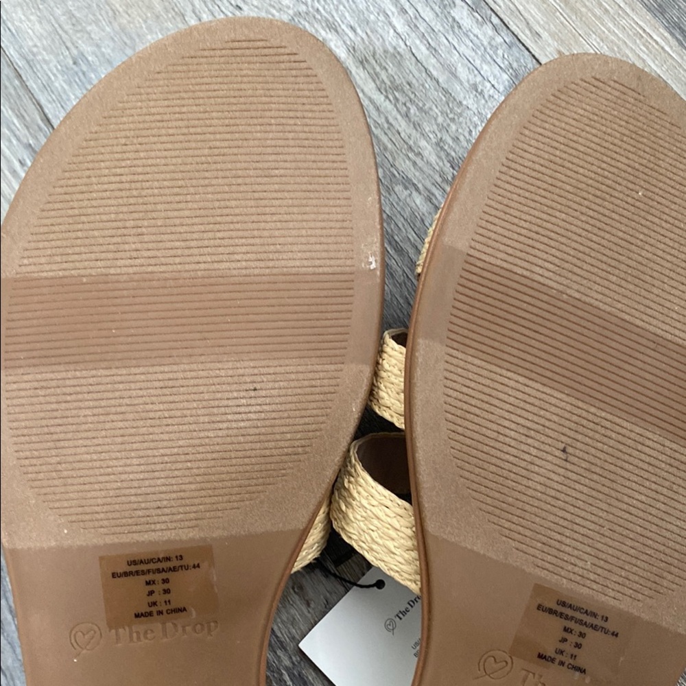 Elegant Tan and Cream Braided Sandals - Picture 8 of 10